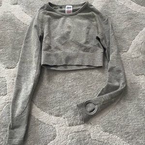 GYMSHARK FLEX SPORTS LONG SLEEVE CROP TOP
